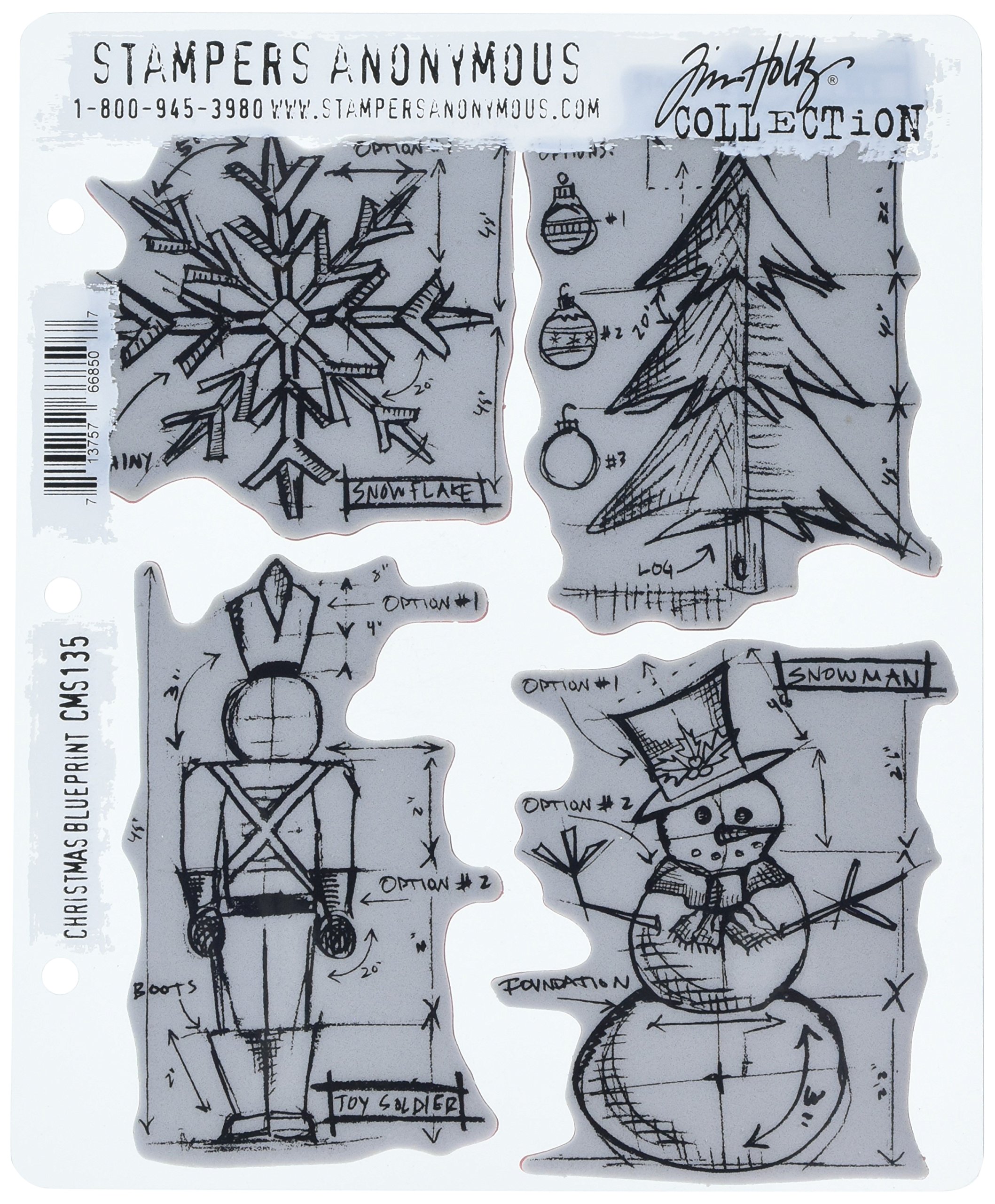Amazon.com: Stampers Anonymous Tim Holtz Cling Rubber Stamp